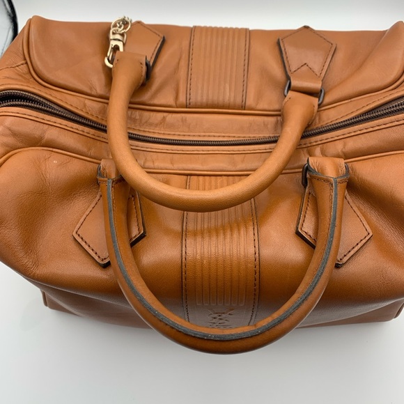 Rare Yves Saint Laurent Leather Boston Handbag Camel - Picture 7 of 10